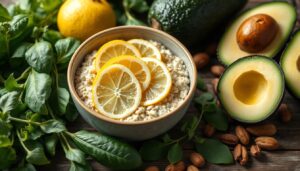 mezcla avena con limon